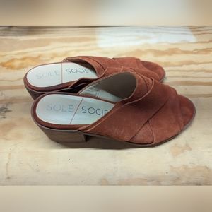 Sole Society Heels Mauve Suede 8.5